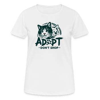 Adoptez ne magasinez pas 1 - T-shirt respirant Femme - blanc - Devant - AI Model Female 172 dark (172cm)