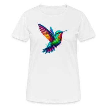 Kolibri - Frauen T-Shirt atmungsaktiv - Weiß - Vorne - AI Model Female 172 dark (172cm)