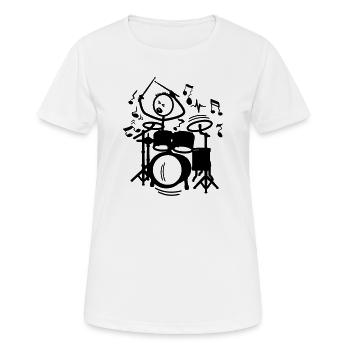 Batteur sauvage Transparent - T-shirt respirant Femme - blanc - Devant - AI Model Female 172 dark (172cm)