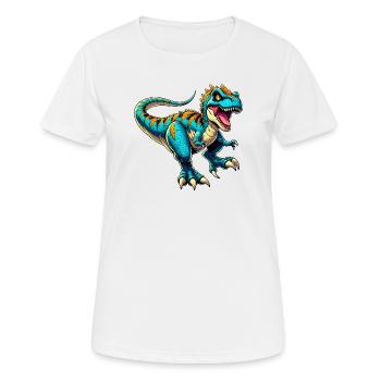 Dinosaure - T-shirt respirant Femme - blanc - Devant - AI Model Female 172 dark (172cm)