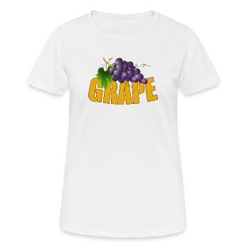 GRAPE - Frauen T-Shirt atmungsaktiv - Weiß - Vorne - AI Model Female 172 dark (172cm)
