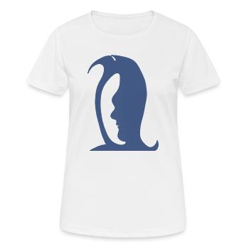 Un pingouin ou un visage dans cette illusion d’optique amusante - T-shirt respirant Femme - blanc - Devant - AI Model Female 172 dark (172cm)