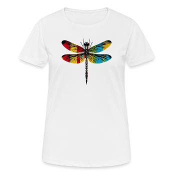 Libelle - Frauen T-Shirt atmungsaktiv - Weiß - Vorne - AI Model Female 172 dark (172cm)