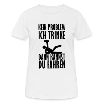 Großzügiger Trinker - Frauen T-Shirt atmungsaktiv - Weiß - Vorne - AI Model Female 172 dark (172cm)