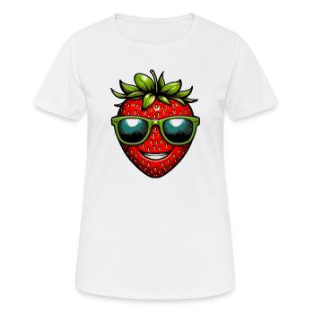 Erdbeeren Erdbeeren - Frauen T-Shirt atmungsaktiv - Weiß - Vorne - AI Model Female 172 dark (172cm)