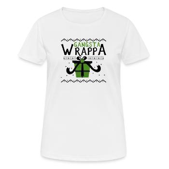 Gangsta Wrappa Weihnachten lustig Geschenk xmas - Frauen T-Shirt atmungsaktiv - Weiß - Vorne - AI Model Female 172 dark (172cm)