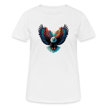 Adler - Frauen T-Shirt atmungsaktiv - Weiß - Vorne - AI Model Female 172 dark (172cm)