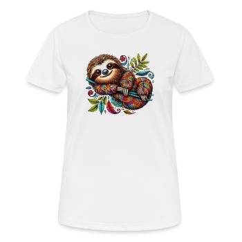 Paresse - T-shirt respirant Femme - blanc - Devant - AI Model Female 172 dark (172cm)