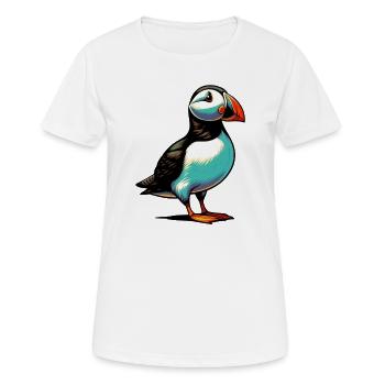 Macareux - T-shirt respirant Femme - blanc - Devant - AI Model Female 172 dark (172cm)