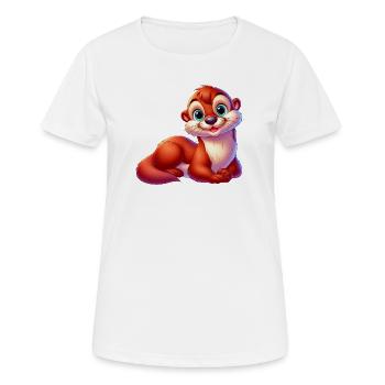 Otter - Frauen T-Shirt atmungsaktiv - Weiß - Vorne - AI Model Female 172 dark (172cm)