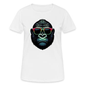 Gorilla - Women's Breathable T-Shirt - white - Front - AI Model Female 172 dark (172cm)