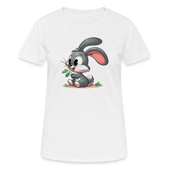 Lapin - T-shirt respirant Femme - blanc - Devant - AI Model Female 172 dark (172cm)