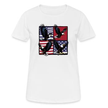 Pygargue à tête blanche - T-shirt respirant Femme - blanc - Devant - AI Model Female 172 dark (172cm)