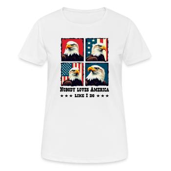 Pygargue à tête blanche - T-shirt respirant Femme - blanc - Devant - AI Model Female 172 dark (172cm)