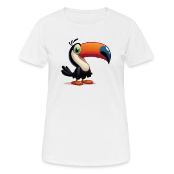 Toucan - T-shirt respirant Femme - blanc - Devant - AI Model Female 172 dark (172cm)