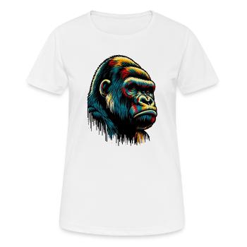 Gorilla - Women's Breathable T-Shirt - white - Front - AI Model Female 172 dark (172cm)
