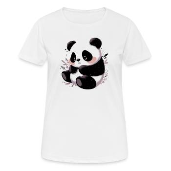 Panda - Frauen T-Shirt atmungsaktiv - Weiß - Vorne - AI Model Female 172 dark (172cm)