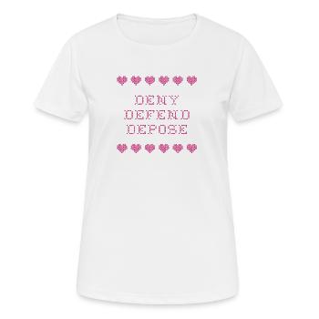 Deny Defend Depose - Women's Breathable T-Shirt - white - Front - AI Model Female 172 dark (172cm)