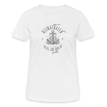 Heimathafen Kehl am Rhein - Frauen T-Shirt atmungsaktiv - Weiß - Vorne - AI Model Female 172 dark (172cm)