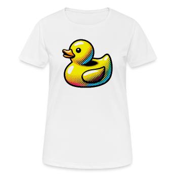 Ente Ente Ente Ente Ente - Frauen T-Shirt atmungsaktiv - Weiß - Vorne - AI Model Female 172 dark (172cm)