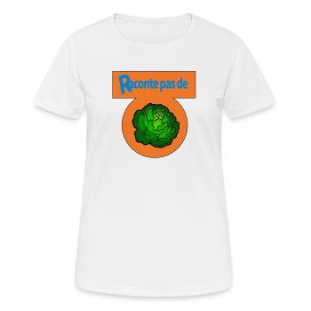 Raconte pas de salade - T-shirt respirant Femme - blanc - Devant - AI Model Female 172 dark (172cm)