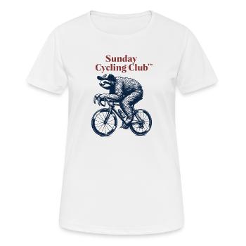 Sunday Cycling Club Faultier - Frauen T-Shirt atmungsaktiv - Weiß - Vorne - AI Model Female 172 dark (172cm)