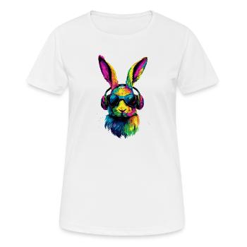 Hase Kaninchen Liebhaber Feldhase Bunny Süße Hasen - Frauen T-Shirt atmungsaktiv - Weiß - Vorne - AI Model Female 172 dark (172cm)