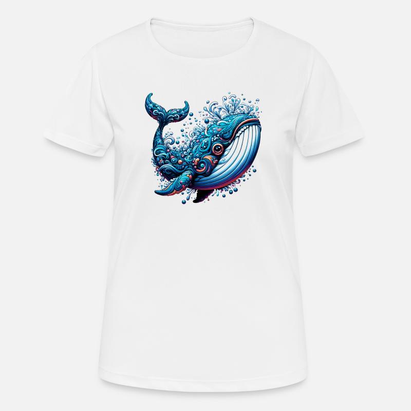 Whale - Women's Breathable T-Shirt - white