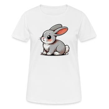 Lapin - T-shirt respirant Femme - blanc - Devant - AI Model Female 172 dark (172cm)