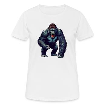 Gorilla - Frauen T-Shirt atmungsaktiv - Weiß - Vorne - AI Model Female 172 dark (172cm)
