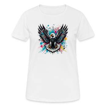 Adler - Frauen T-Shirt atmungsaktiv - Weiß - Vorne - AI Model Female 172 dark (172cm)