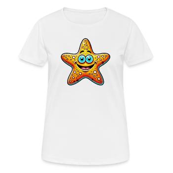 Seestern - Frauen T-Shirt atmungsaktiv - Weiß - Vorne - AI Model Female 172 dark (172cm)