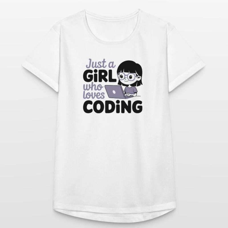 Juste une fille qui aime coder T-shirt respirant Femme