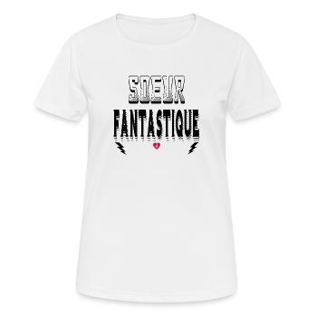 Soeur Fantastique - T-shirt respirant Femme - blanc - Devant - AI Model Female 172 dark (172cm)