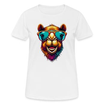 Chameau - T-shirt respirant Femme - blanc - Devant - AI Model Female 172 dark (172cm)