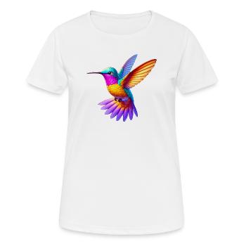 Kolibri - Frauen T-Shirt atmungsaktiv - Weiß - Vorne - AI Model Female 172 dark (172cm)