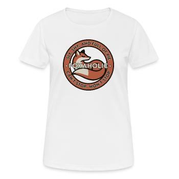 Foxaholic - Frauen T-Shirt atmungsaktiv - Weiß - Vorne - AI Model Female 172 dark (172cm)