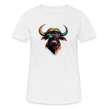 Buffalo Cape Buffalo Safari African Buffalo - Women's Breathable T-Shirt - white - Front - AI Model Female 172 dark (172cm)