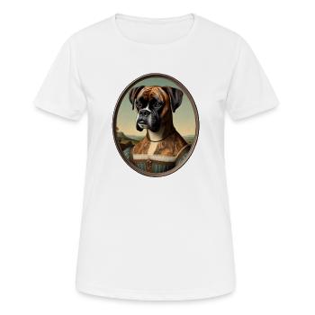 Porträt eines Boxers im Stil der Renaissance - Frauen T-Shirt atmungsaktiv - Weiß - Vorne - AI Model Female 172 dark (172cm)