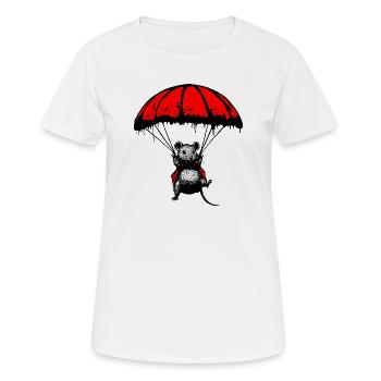 Adrenaline-Rat: Das Abenteuer ruft - Frauen T-Shirt atmungsaktiv - Weiß - Vorne - AI Model Female 172 dark (172cm)