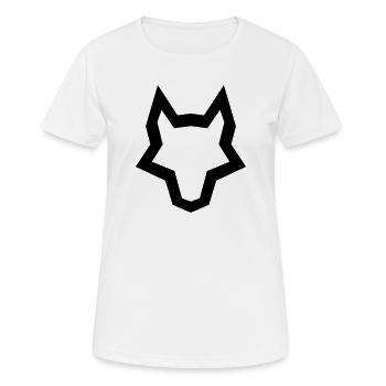 LOGO des Wolfes - Frauen T-Shirt atmungsaktiv - Weiß - Vorne - AI Model Female 172 dark (172cm)