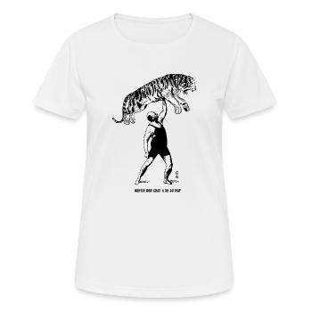 Gehen Sie mit Ihrer Katze um 3 Uhr morgens raus. - Frauen T-Shirt atmungsaktiv - Weiß - Vorne - AI Model Female 172 dark (172cm)