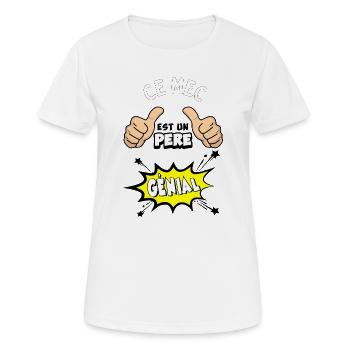 Awesome father - Women's Breathable T-Shirt - white - Front - AI Model Female 172 dark (172cm)