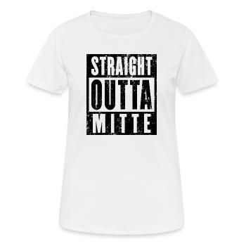 Mitte, Ruhrgebiet, Ruhrpott, Stadtteil Mitte - Frauen T-Shirt atmungsaktiv - Weiß - Vorne - AI Model Female 172 dark (172cm)
