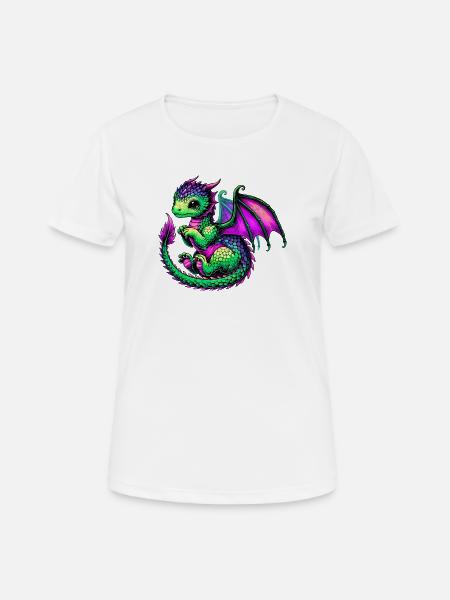 Drache - Frauen T-Shirt atmungsaktiv - Weiß
