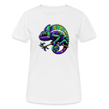 Caméléon - T-shirt respirant Femme - blanc - Devant - AI Model Female 172 dark (172cm)