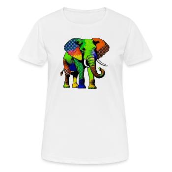 Éléphant - T-shirt respirant Femme - blanc - Devant - AI Model Female 172 dark (172cm)