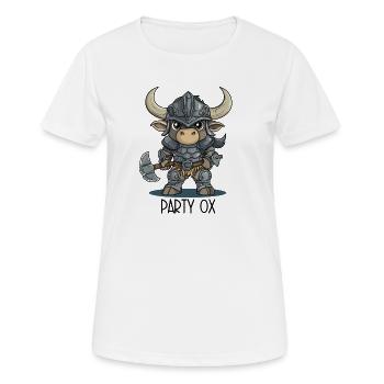 Party Ox – Knight Ox Hero Group - Women's Breathable T-Shirt - white - Front - AI Model Female 172 dark (172cm)