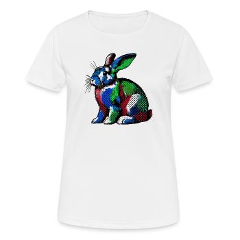 Kaninchen - Frauen T-Shirt atmungsaktiv - Weiß - Vorne - AI Model Female 172 dark (172cm)