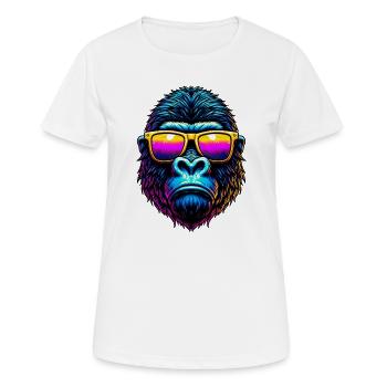 Gorilla - Frauen T-Shirt atmungsaktiv - Weiß - Vorne - AI Model Female 172 dark (172cm)